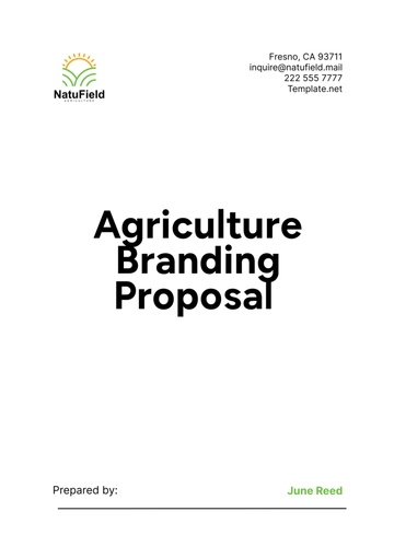 Free Agriculture Branding Proposal Template to Edit Online