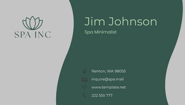 Free Spa Minimal Business Card Template to Edit Online