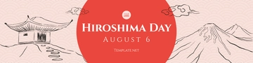 Free Hiroshima Day Twitch Banner Template to Edit Online