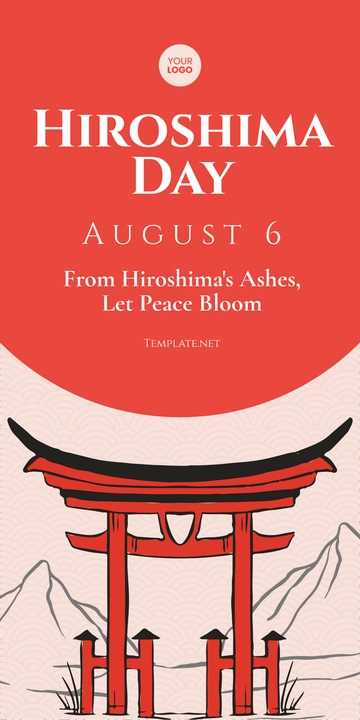 Free Hiroshima Day Roll Up Banner Template to Edit Online