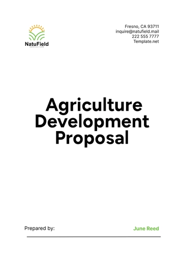 Free Agriculture Development Proposal Template to Edit Online