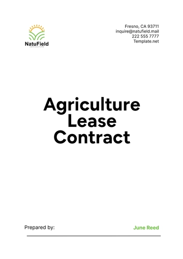 Free Agriculture Lease Contract Template to Edit Online