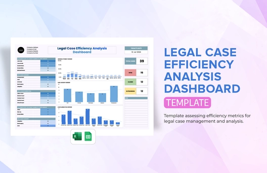 Legal Case Efficiency Analysis Dashboard Template