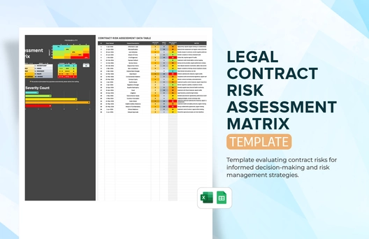 Legal Contract Risk Assessment Matrix Template