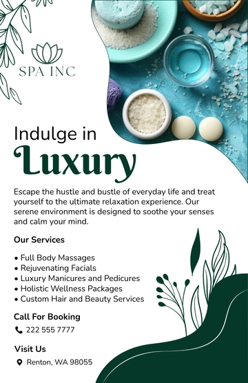 Free Salon Spa Poster Template to Edit Online