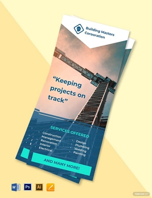 Industrial & Commercial Construction Rack Card Template