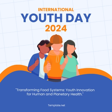 Free International Youth Day Social Media Post Template to Edit Online