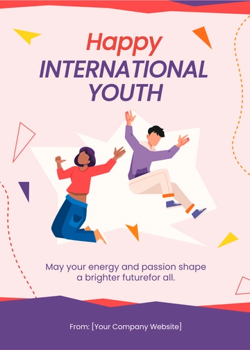 Free International Youth Day Wishes Template to Edit Online