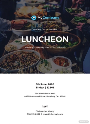 Company Luncheon Invitation Template