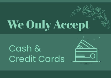 Free Spa Payment Signage Template to Edit Online