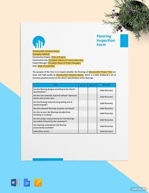 Floring Inspection Form Template