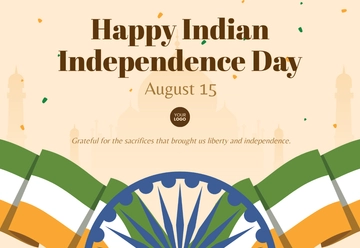 Free India Independence Day Pop Up Card Template to Edit Online