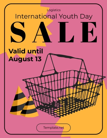 Free International Youth Day Sale Flyer Template to Edit Online