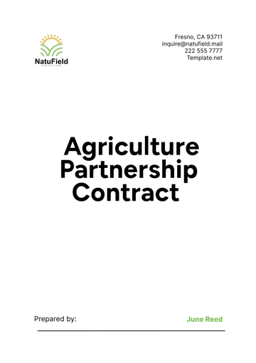 Free Agriculture Partnership Contract Template to Edit Online