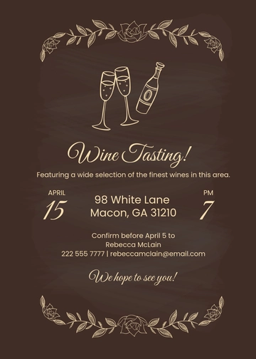 Free Wine Tasting Chalkboard Invitation Template to Edit Online Free Wine Tasting Chalkboard Invitation Template to Edit Online