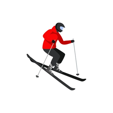 Free Skiing Athlete Clipart to Edit Online