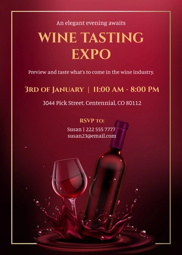 Elegant Wine Tasting Invitation Template - Edit Online & Download Elegant Wine Tasting Invitation Template - Edit Online & Download