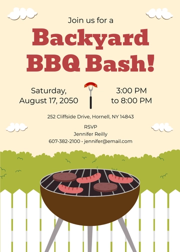 Free Cookout Invitation Template to Edit Online