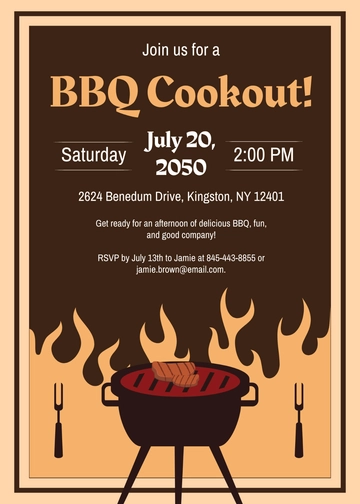 Free BBQ Cookout Invitation Template to Edit Online