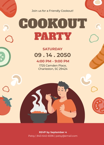Free Friendly Cookout Invitation Template to Edit Online