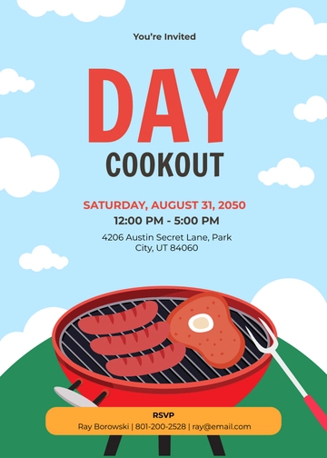 Free Day Cookout Invitation Template to Edit Online
