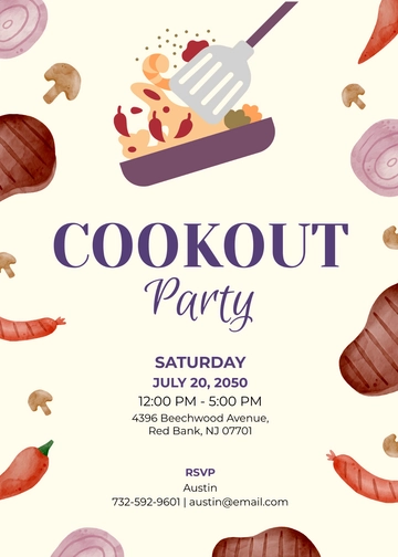 Free Classic Cookout Invitation Template to Edit Online