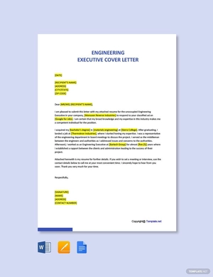 Engineering Executive Cover Letter