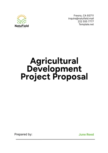 Free Agricultural Development Project Proposal Template to Edit Online