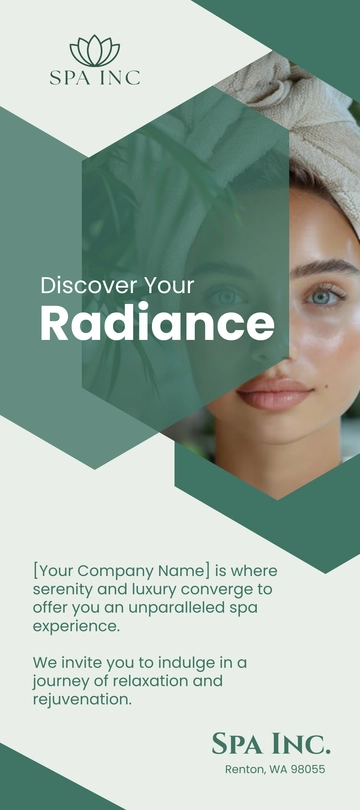 Free Spa Service Rack Card Template