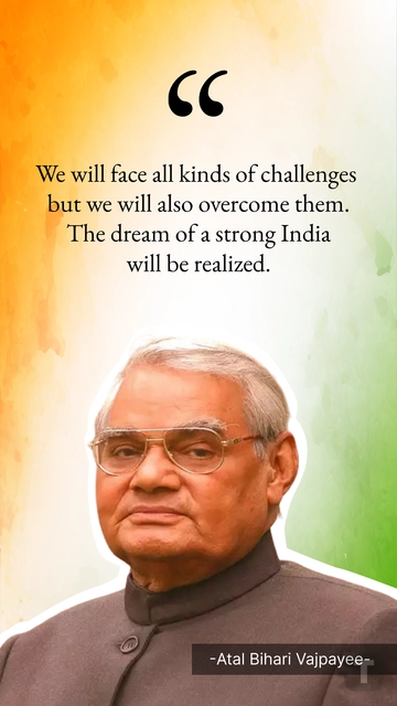 Free India Independence Day Holiday Quote Template to Edit Online