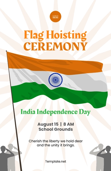 Free India Independence Day School Poster Template to Edit Online