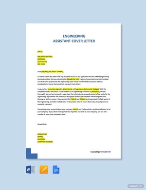 Engineering Assistant Cover Letter Template