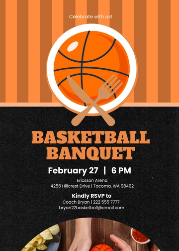 Free Basketball Banquet Invitation Template to Edit Online | Template.net