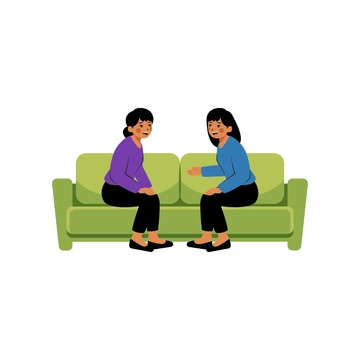 Free Two People Talking Clipart to Edit Online