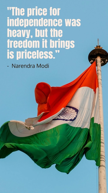 Free India Independence Day Celebration Quote Template to Edit Online