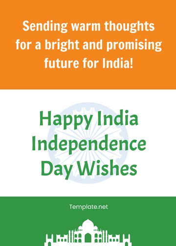 Free India Independence Day Wishes Template to Edit Online