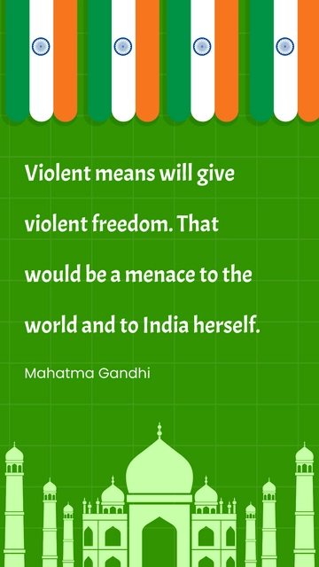Free India Independence Day Quote For Students Template to Edit Online