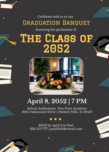 Free Graduation Banquet Invitation Template to Edit Online | Template.net