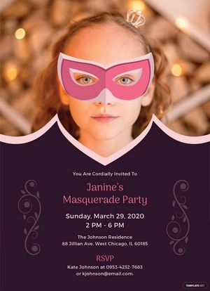 Masquerade Invitation Template