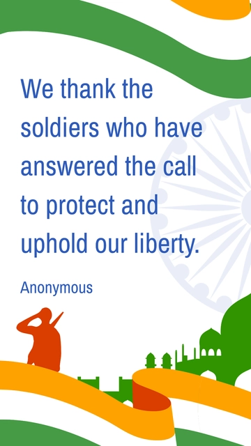 Free India Independence Day Thank You Quote Template to Edit Online