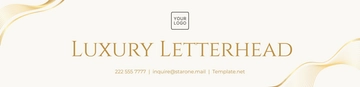 Free Luxury Letterhead Template to Edit Online
