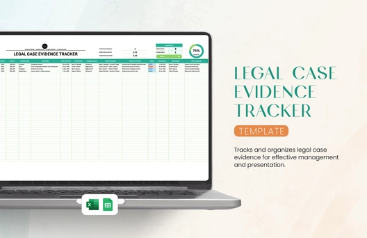Legal Case Evidence Tracker Template