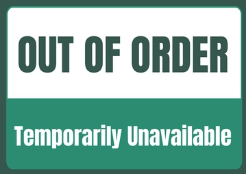 Free Spa Out Of Order Signage Template to Edit Online