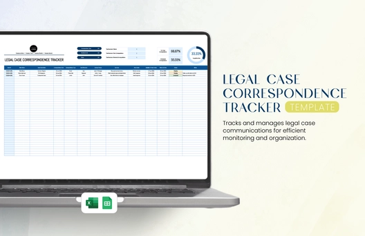 Legal Case Correspondence Tracker Template