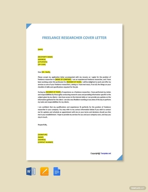 Freelance Researcher Cover Letter