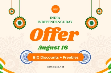 Free India Independence Day Offer Banner Template to Edit Online