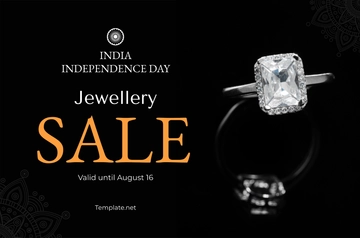 Free India Independence Day Jewellery Sale Banner Template to Edit Online
