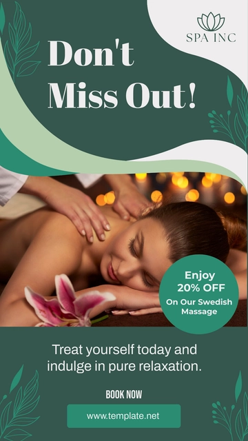 Free Spa Instagram Story Template to Edit Online