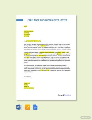 Freelance Producer Cover Letter
