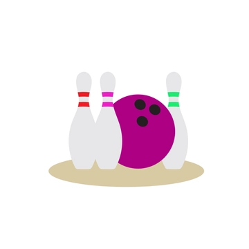Free Bowling Ball and Pins Clipart to Edit Online